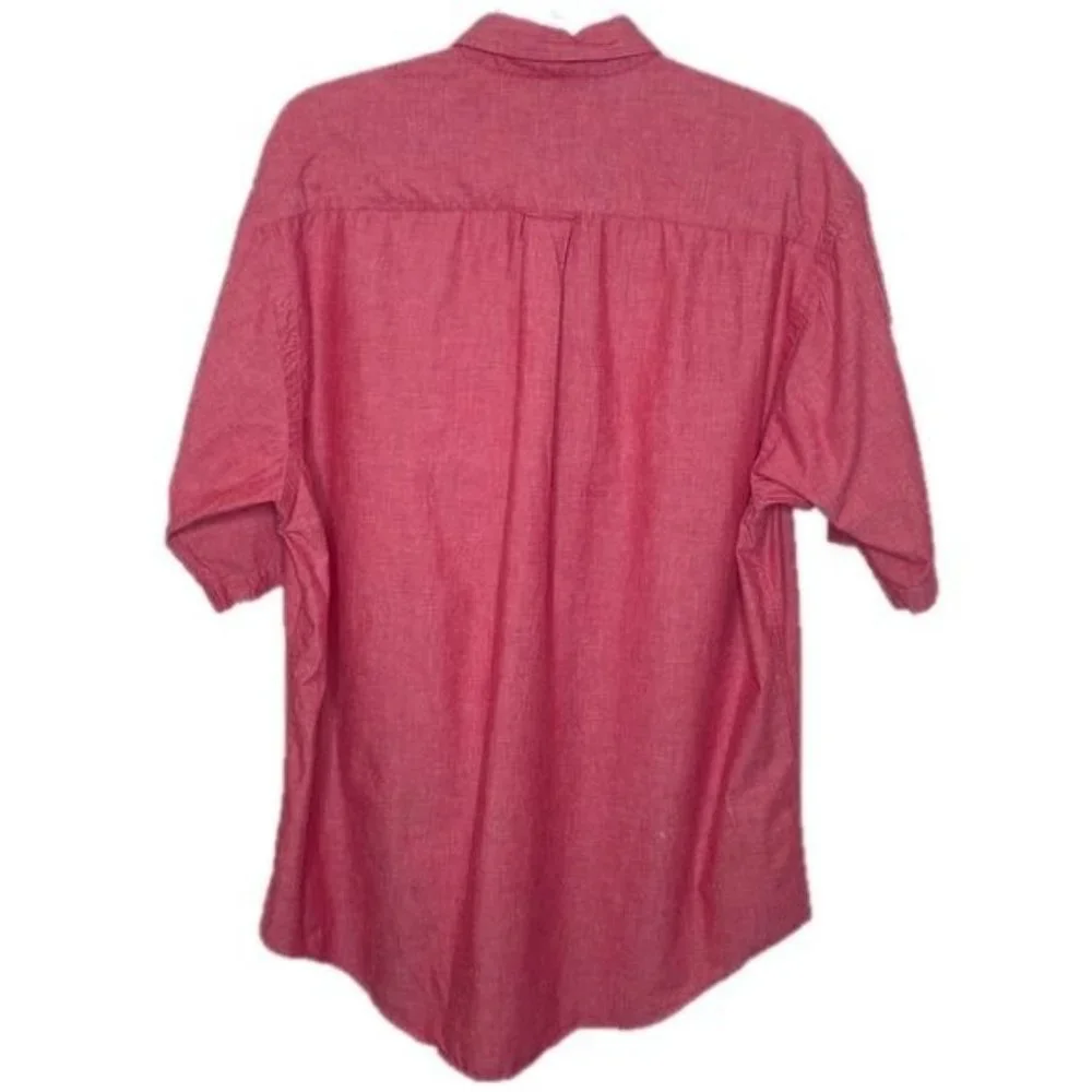 Vintage Nautica Mens Button-down Short Sleeve Casual Shirt Size M - Picture 3 of 7